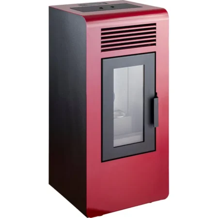 Estufa de Pellet QLIMA ECODESIGN 6.7 kW Roja