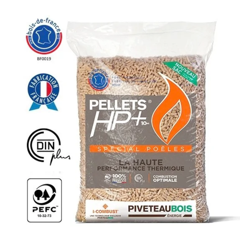 Pellets de madera Piveteau HP + – 72 Sacos de 15kg
