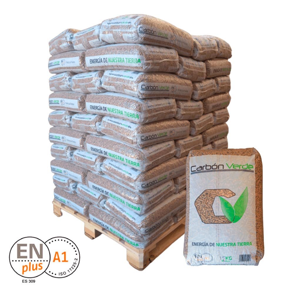 Carbón Verde Pellet – 77 sacos 15kg
