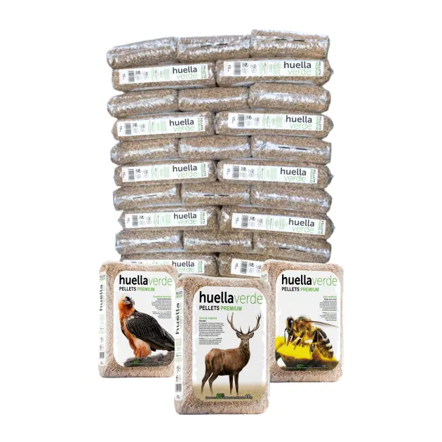 Palet de Pellet Huella Verde 77 uds A1+ 15kg