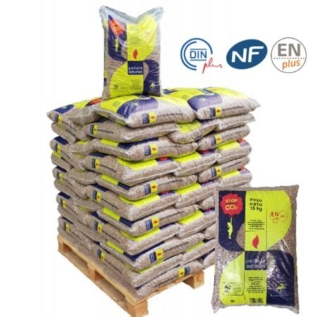 Pellets Asturias – Palet de 77 Sacos de 15 kg ENPlus A1